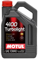 как выглядит масло моторное motul 4100 turbolight 10w40 4л на фото