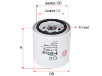 как выглядит sakura фильтр масляный c1908 на фото