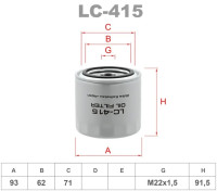 как выглядит lynxauto фильтр масляный lc415 на фото