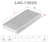 как выглядит фильтр салонный lynxauto lac-1302c на фото