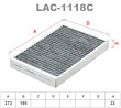 LYNXauto Фильтр салонный LAC1118C