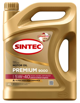 Sintec Premium 9000 5W-40 A3-B4 SN-CF 4л